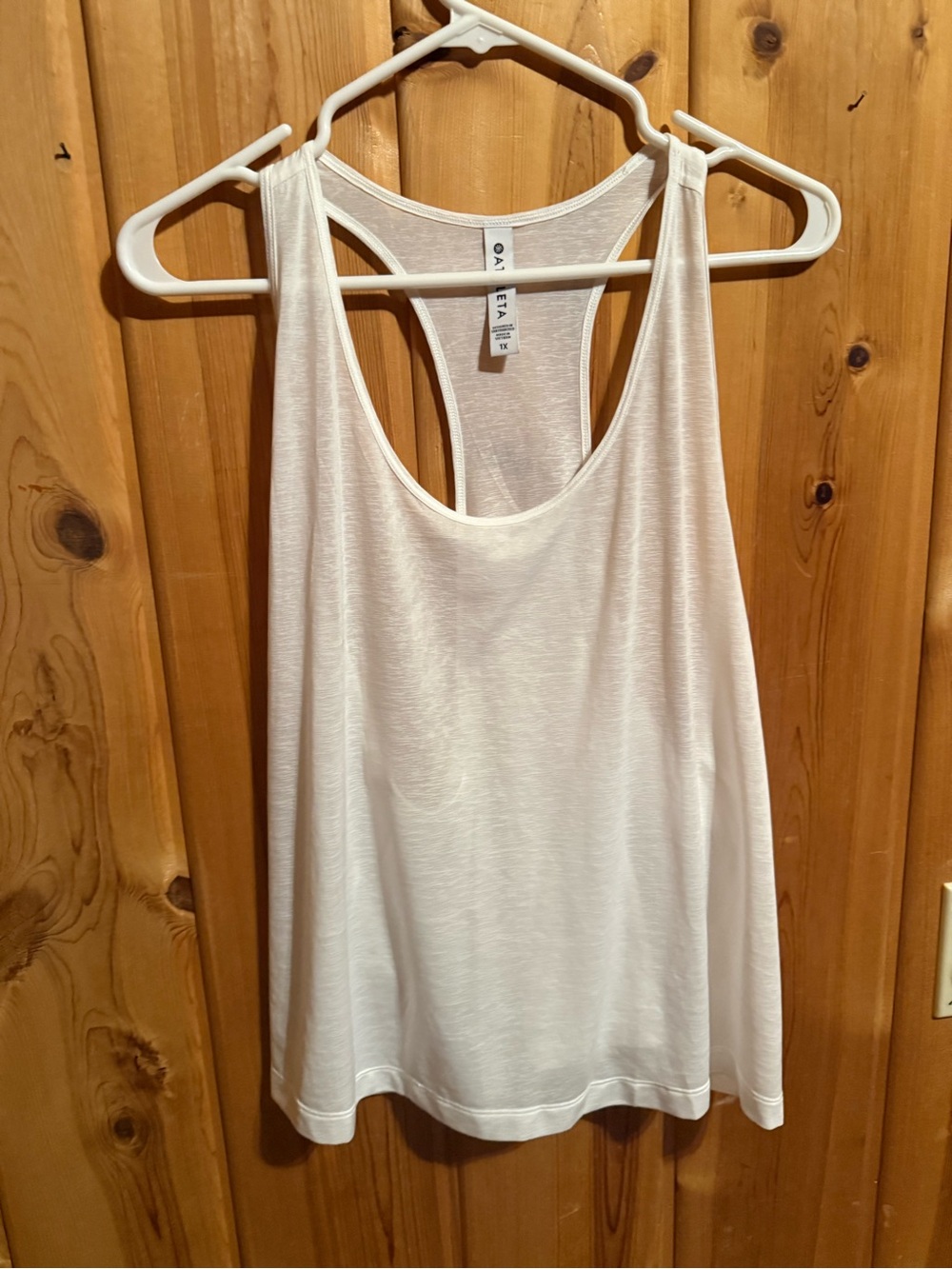 Athleta White Racerback Tank Top
